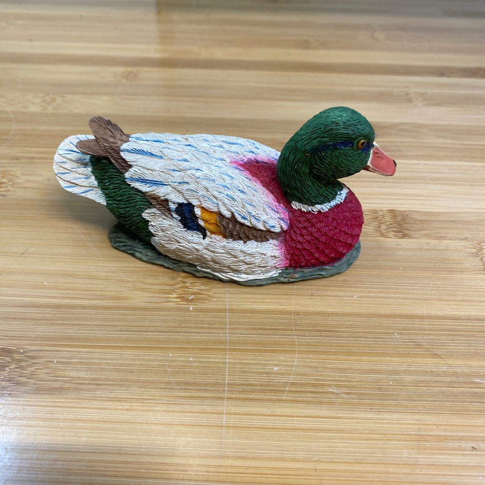 Unbranded Mallard Duck Figurine Home Decor OS Multicolor Textured Resin Decoy